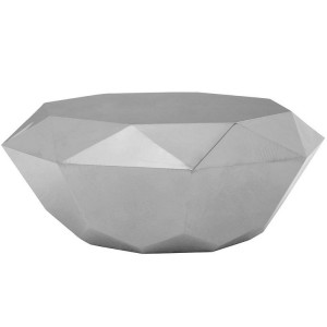 Allure Diamond Cut Silver Stainless Steel Coffee Table Allure Diamond Cut Silver Stainless Steel Coffee Table 5501421