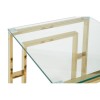 Allure Gold Metal and Clear Glass Square Legs End Table 5502545