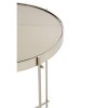 Allure Grey Mirrored Glass and Silver Metal Low Side Table 5501431