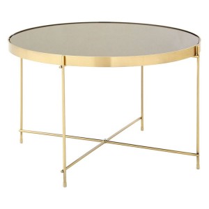 Allure Large Black Mirrored Glass And Brushed Bronze Metal Side Table Allure Large Black Mirrored Glass And Brushed Bronze Metal Side Table 5501436