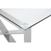 Allure Large Clear Glass and Stainless Steel Legs Coffee Table