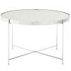 Allure Large Mirrored Glass And Chrome Metal Side Table