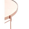 Allure Large Pink Glass And Rose Gold Metal Side Table