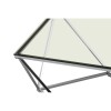 Allure Large Twist Chromed Metal and Clear Glass End Table