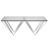 Allure Metal Triangular Base and Clear Glass Coffee Table 5501370