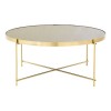 Allure Mirrored Glass and Gold Metal Coffee Table 5501440