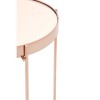 Allure Rose Gold Metal and Mirrored Glass Tall Side Table