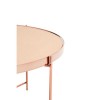 Allure Pink Mirrord Glass And Rose Gold Metal Coffee Table 5501438