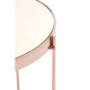 Allure Pink Mirrored Glass And Rose Gold Metal Low Side Table 5501430