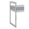 Allure Powder Blue Velvet and Silver Finish Metal Base Bench 5502624