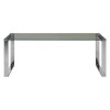 Allure Rectangular Chromed Metal and Clear Glass Coffee Table 5502538