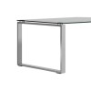 Allure Rectangular Chromed Metal and Clear Glass Coffee Table 5502538