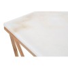 Allure Rectangular Rose Gold and White Marble End Table 5501451