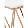 Allure Rectangular Rose Gold and White Marble End Table 5501451