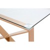 Allure Rose Gold Metal Legs and Clear Glass Coffee Table 5501402