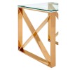 Allure Rose Gold Metal and Clear Glass End Table 5501405