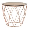 Allure Rose Gold Metal and Red Tint Glass End Table 5501362