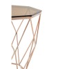 Allure Rose Gold Metal and Red Tint Glass End Table 5501362