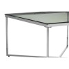 Allure Silver Finish Cross Metal Base and Clear Glass End Table 5502571