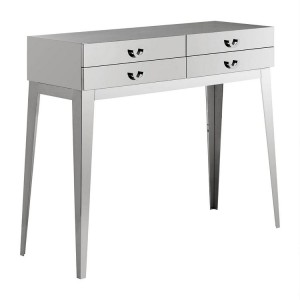 Allure Silver Finish Stainless Steel 4 Drawer Console Table Allure Silver Finish Stainless Steel 4 Drawer Console Table 2403477