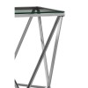 Allure Small Twist Chromed Metal and Clear Glass End Table 5502584