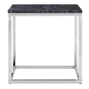 Allure Square Black and White Marble End Table Allure Square Black and White Marble End Table 5501446