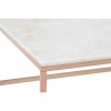 Allure Square Rose Gold and White Marble Coffee Table 5501441