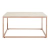 Allure Square Rose Gold and White Marble Coffee Table 5501441