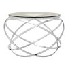 Allure Stainless Steel and Clear Glass End Table 5501376