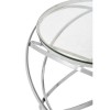 Allure Stainless Steel and Clear Glass End Table 5501376