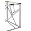 Allure Stainless Steel and Clear Glass Geometric End Table 5501415