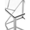 Allure Stainless Steel and Clear Glass Geometric End Table 5501415
