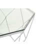 Allure Tempered Glass and Chrome Finish Metal Coffee Table 5501356