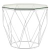 Allure Tempered Glass and Chrome Metal End Table 5501360