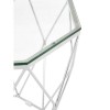 Allure Tempered Glass and Chrome Metal End Table 5501360