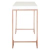 Allure White High Gloss Rose Top and Rose Gold Legs Console Table 5501368