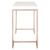 Allure White High Gloss Rose Top and Rose Gold Legs Console Table 5501368