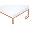 Allure White High Gloss Rose Top and Rose Gold Legs Console Table 5501368