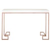 Allure White High Gloss Rose Top and Rose Gold Legs Console Table 5501368