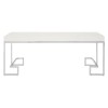 Allure White High Gloss and Chrome Metal Coffee Table 5501365