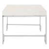 Allure White High Gloss and Chrome Metal Coffee Table 5501365