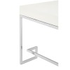 Allure White High Gloss and Chrome Metal Coffee Table 5501365