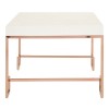 Allure White High Gloss and Rose Gold Metal Coffee Table 5501364