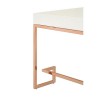 Allure White High Gloss and Rose Gold Metal Coffee Table 5501364