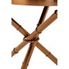 Alvaro Bamboo Inspired Rose Gold Finish Metal Base Side Table 5501729