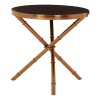 Alvaro Bamboo Inspired Rose Gold Finish Metal Base Side Table 5501729