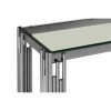 Alvaro Chromed Metal and Glass Console Table with Shelf 5502561