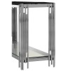 Alvaro Chromed Metal and Glass Console Table with Shelf 5502561