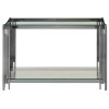 Alvaro Chromed Metal and Glass Console Table with Shelf 5502561