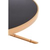 Alvaro Rose Gold Finish Metal and Black Glass 3 Leg Coffee Table 5501730